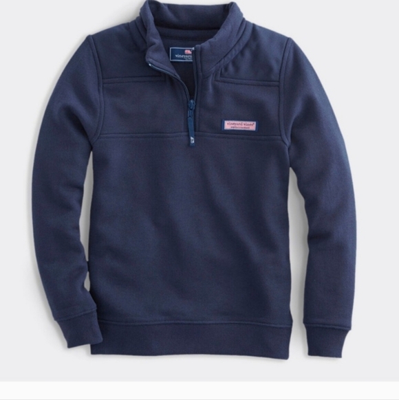 Vineyard Vines Sweaters - Vineyard Vines Women's Small Navy 1/4 Zip Sweatshirt Neck Lined Long Sleeve